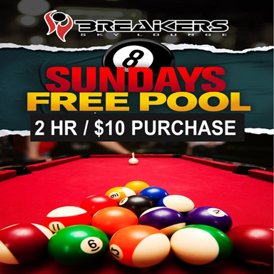Sunday Free Pool Special